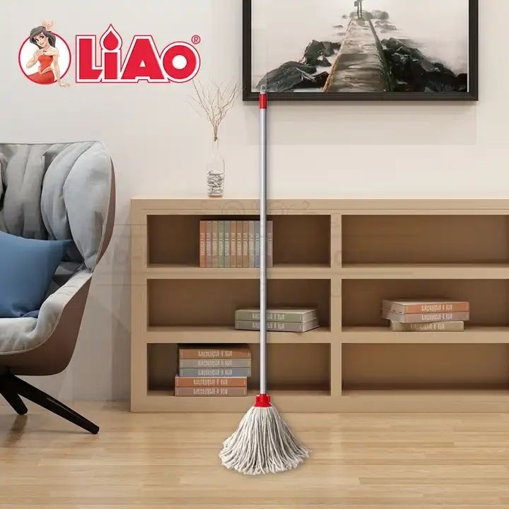 Швабра для пола Liao, материал насадки: микрофибра, серый
