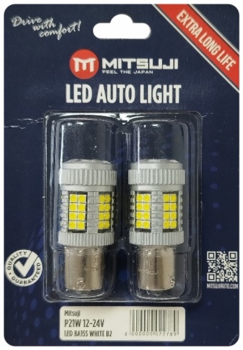 Mitsuji 2000000022789 светодиодная P21W, 2 шт