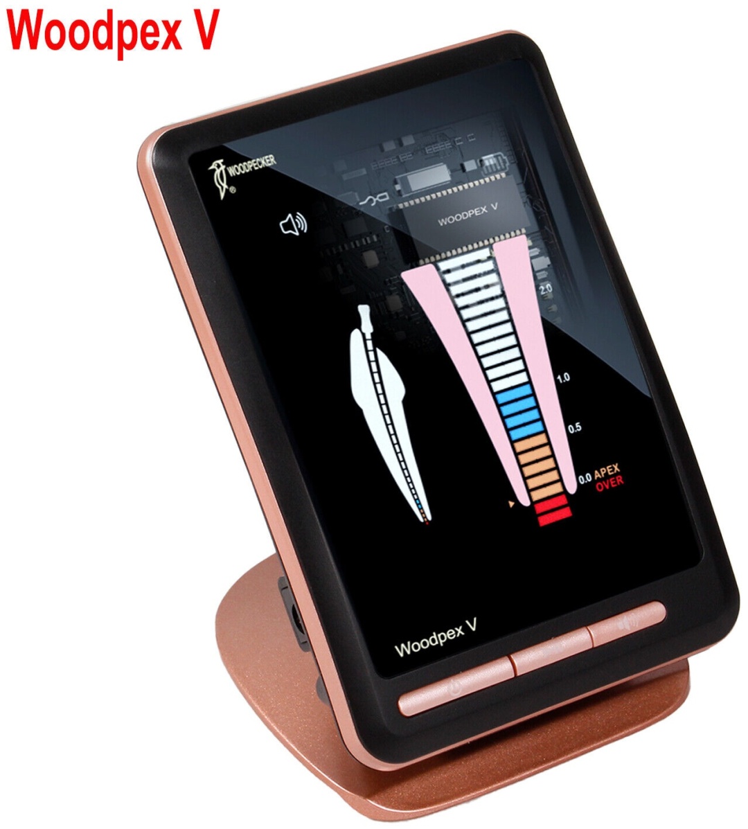 Woodpex V - апекслокатор | Woodpecker (Китай). 4,5-дюймовый ЖК-дисплей. Автоматическая калибровка