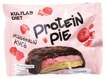 KULTLAB печенье Protein Pie малиновый кусь 1 шт