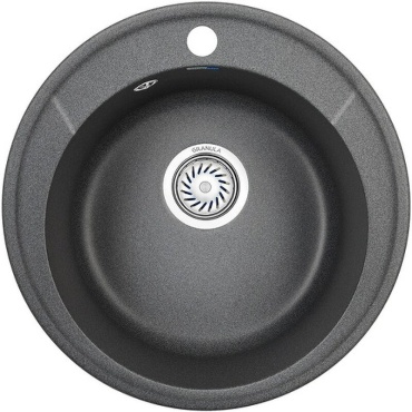 Кухонная мойка GRANULA 4802 48х48х18 см, кварцевый песок, тон графитовый