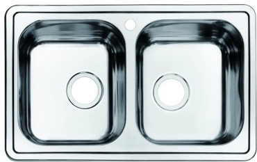 Кухонная мойка IDDIS STR78S2i77 78х48х20 см, нержавеющая сталь, тон серебристый