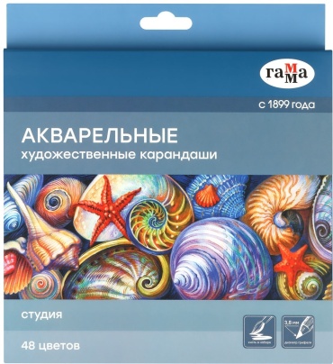 Цветной карандаш Гамма форма шестигранная 48 шт