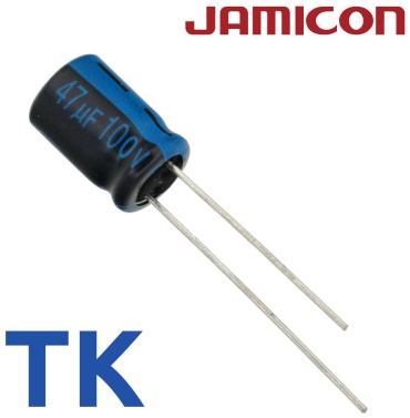 Конденсатор электролитический JAMICON 47 mF 100v +105 TKR 100 В, 10 шт.