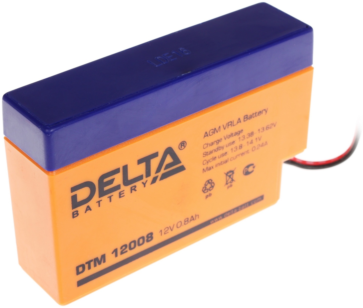 Аккумулятор Delta 0,8 Ач 12 Вольт DTM 12008 (без полярности) - артикул K0000197377