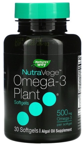 Nature's Way рыбий жир Omega-3 Plant 500 мг 30 таблеток