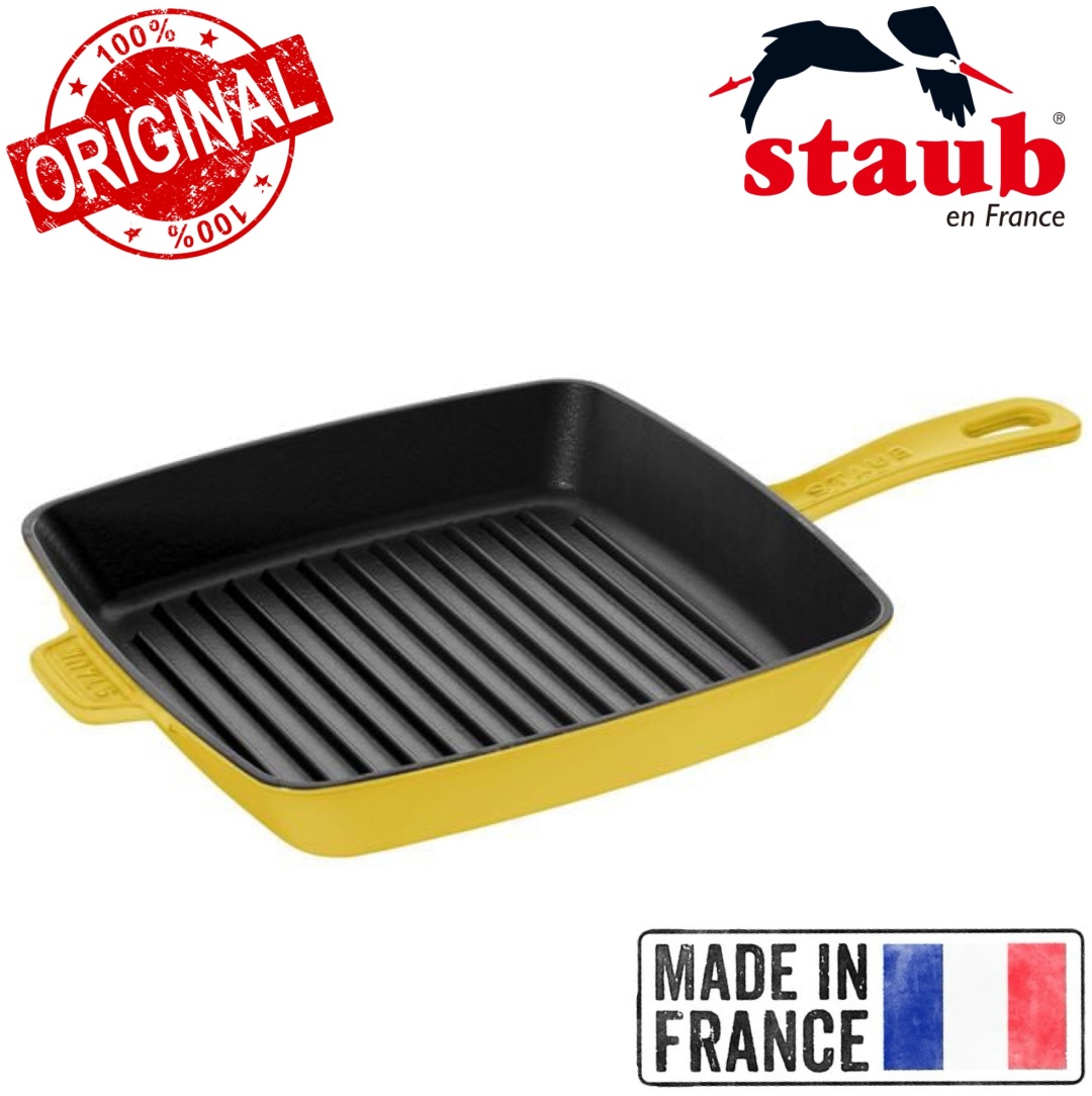 Сковорода гриль Staub France Citron 30 см с антипригарным покрытием, чугун