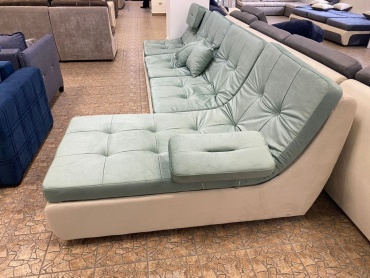 Диван угловой Soft market Тиффани-3, 350х80 см, обивка велюр, зеленый