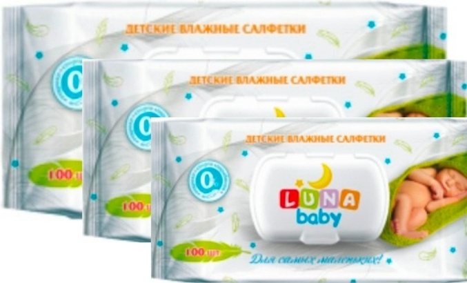 Luna Baby Влажные салфетки 300 шт