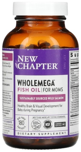 New Chapter рыбий жир Wholemega Mom's Fish Oil 180 капсул