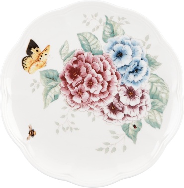 Тарелка Lenox BUTTERFLY MDW HYDRANGEA 22.8 см, 1 шт, фарфор