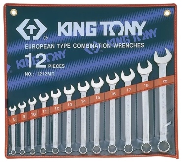 KING TONY набор ключей комбинированный 8-22 мм 1212MR, 12 шт