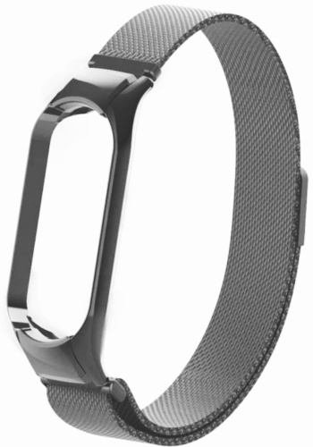 Ремешок Smart для Mi band 5, Mi band 6 серый