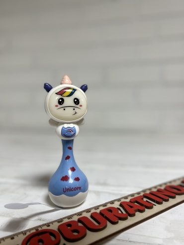 Погремушка Baby Toys Музыкальная погремушка единорог