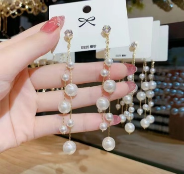 Серьги Fashion Jewelry бижутерный сплав, жемчуг, кристалл