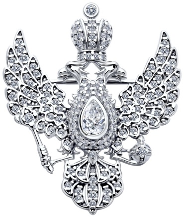 Брошь SOKOLOV 94040282 вес 5.97 г серебро, фианит