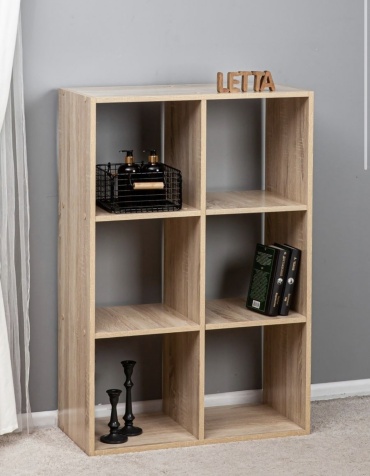 Стеллаж ProfiK Letta 6 ЛДСП, 72x33x107, коричневый