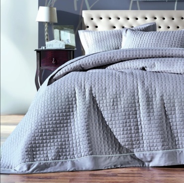 Покрывало с наволочками Cotton box Evim Diamond 240х260 см, полиэстер, серый