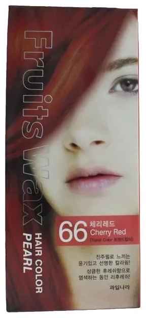 Купить Welcos Fruits Wax Pearl Hair крем-краска Color №66 красный 120 ...