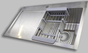 Кухонная мойка KABINKA.KZ 110401411 78х43х22 см, нержавеющая сталь, тон серебристый