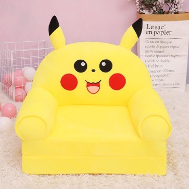 Диван-игрушка детское пикачу 45x80x50 см, желтый