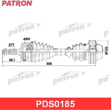 PATRON привод колеса в сборе PDS0185