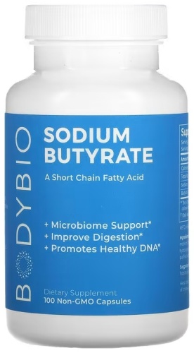 BodyBio БАД Sodium Butyrate 100 капсул