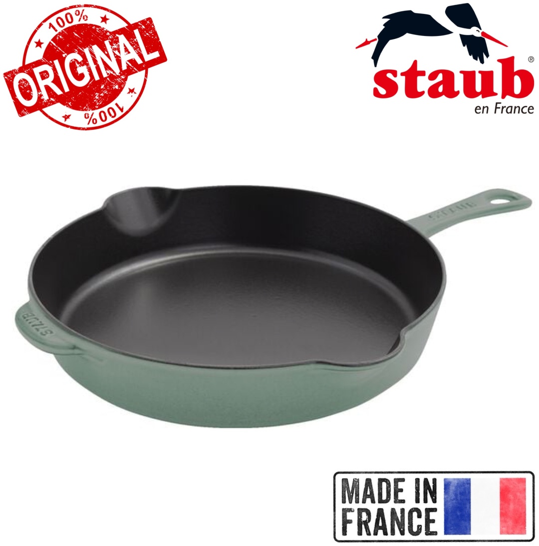 Сковорода Staub France Eucalyptus 28 см с антипригарным покрытием, чугун