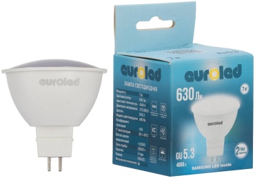 EUROLED 7W GU5.3, светодиодная, естественный белый