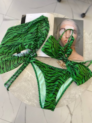Купальник раздельный Shantal Lingerie зеленый, черный