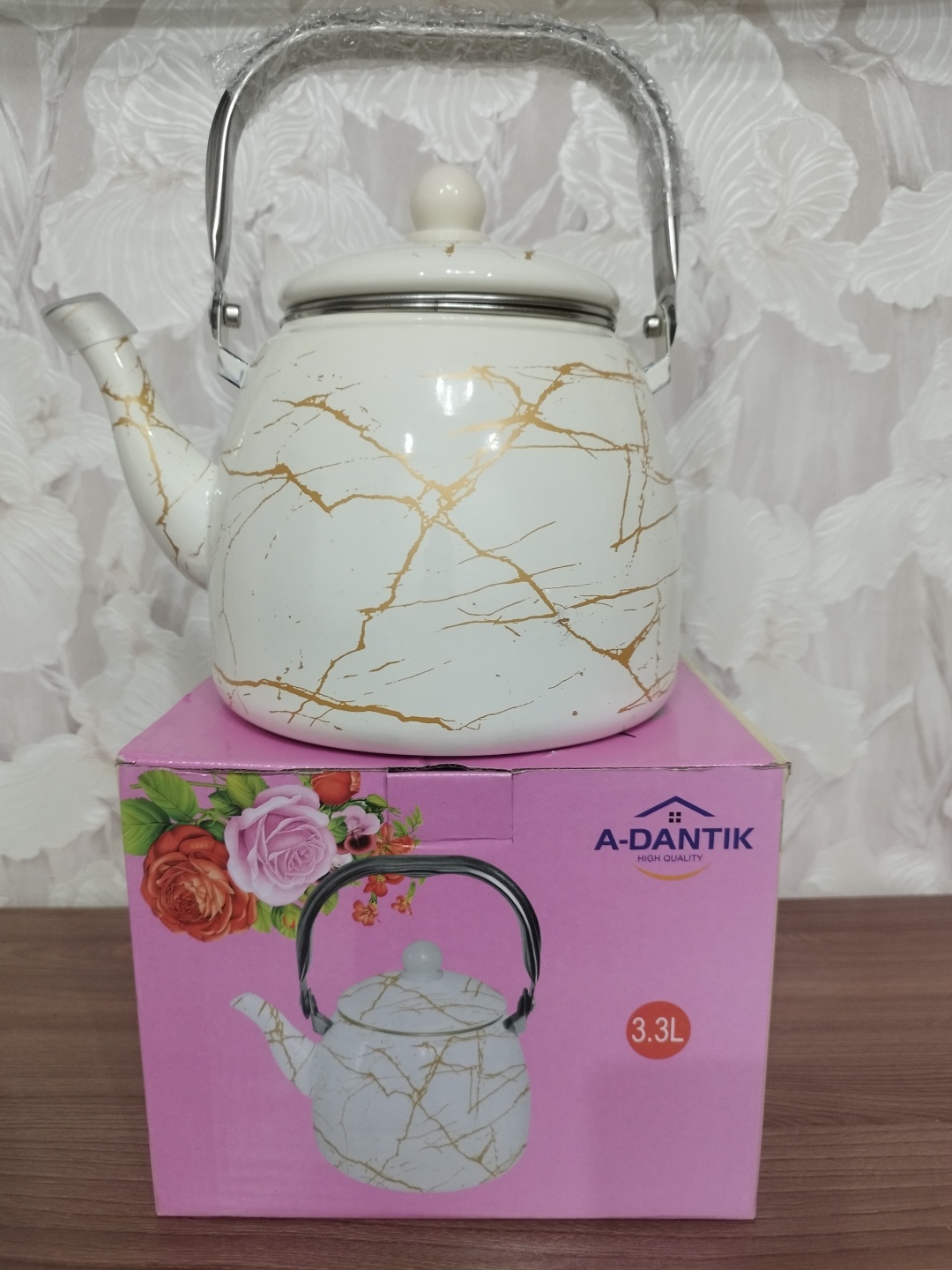 A-DANTIK чайник 038733 3.3 л, алюминий, эмалированная сталь