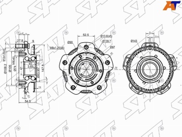 SAT подшипник ступицы ST4340165D10