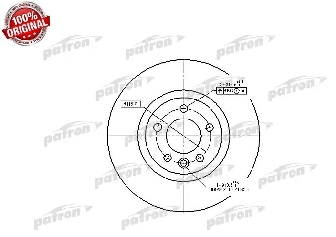 Диски PATRON передние PBD4309