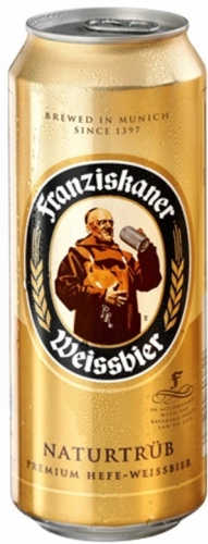Franziskaner Haturtrub пиво нефильтрованное 5% 0.5 л