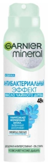 Garnier Антибактериальный эффект масло чайного дерева дезодорант-антиперспирант для женщин 150 мл