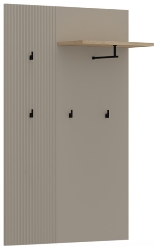 Вешалка настенная BRW Брест Доменика, 00036628, МДФ, 85x133 см, серый, светло-коричневый