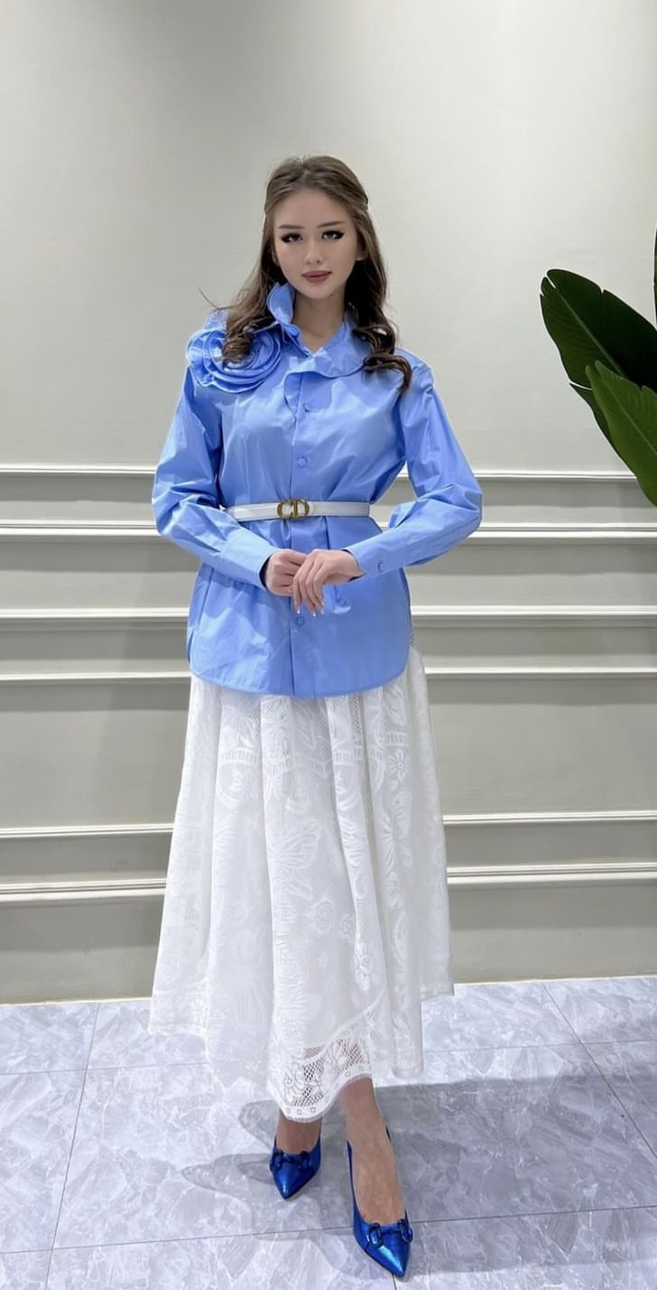 Рубашка Valentina голубой