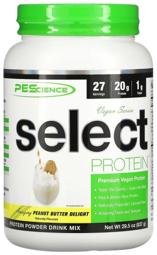 PEScience Vegan Series, Select Protein арахис 837 г