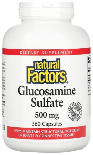 Natural Factors БАД Glucosamine Sulfate, 500 mg 360 капсул
