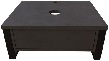 Тумба без раковины 1Marka Grunge Loft 80П-1, 80x24.6x48 см, серый
