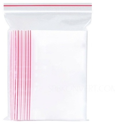 Пакет с замком гриппер zip-lock 17x12 см 100шт