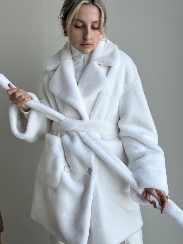 Шуба SIMPLE WHITE белый