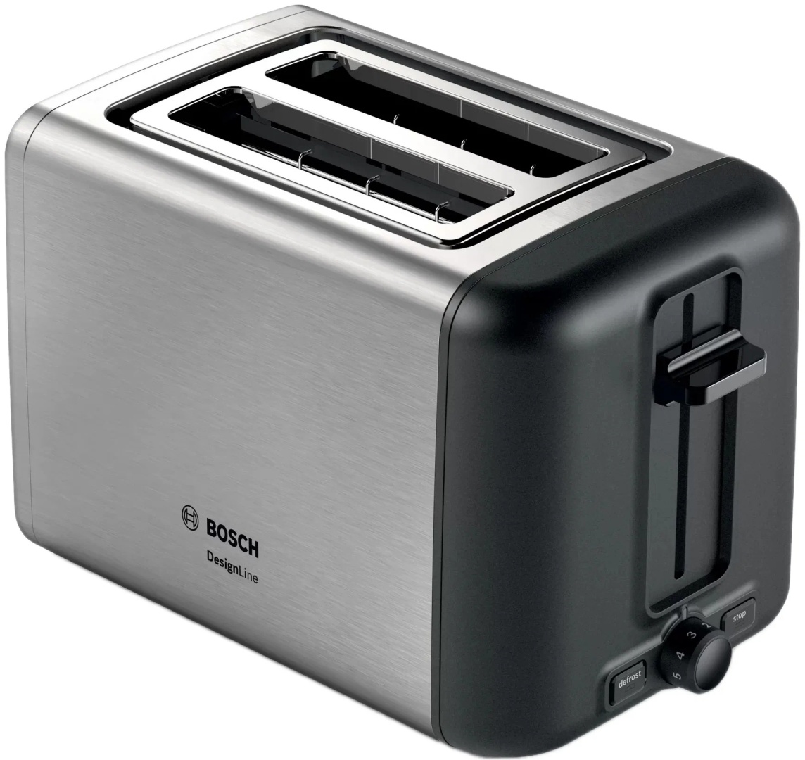 Тостер Bosch TAT3P420 серебристый, черный