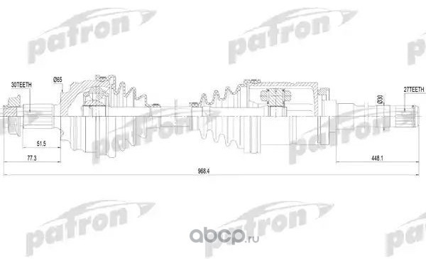 PATRON привод колеса в сборе PDS7905