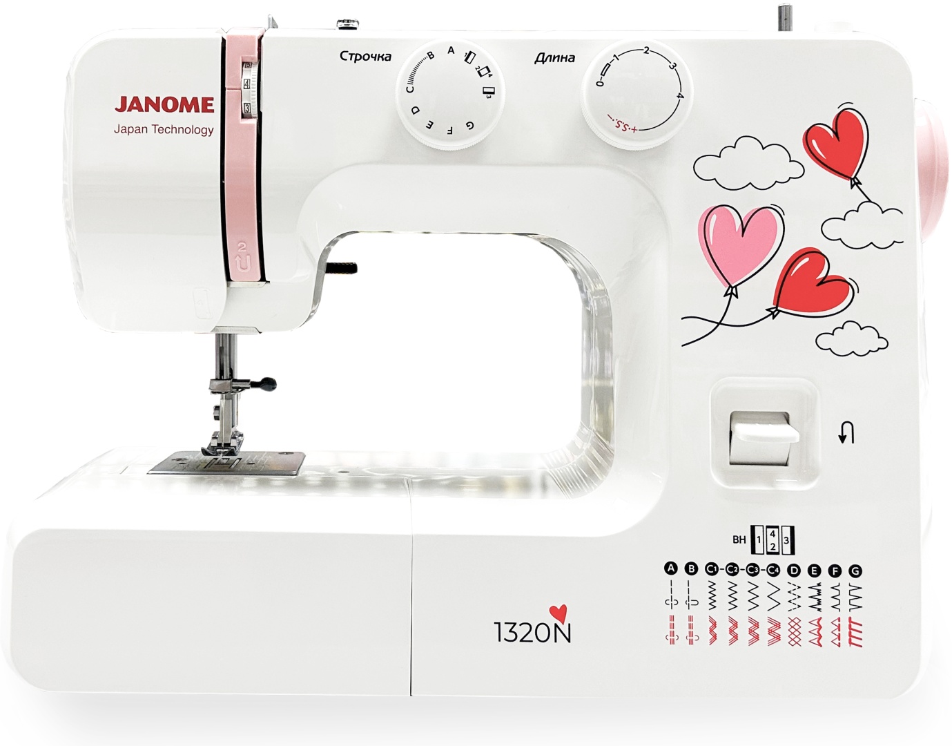 Швейная машина Janome 1320N белый