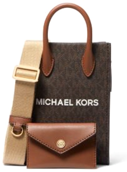 Сумка кросс-боди Michael Kors полиэстер, холст коричневый