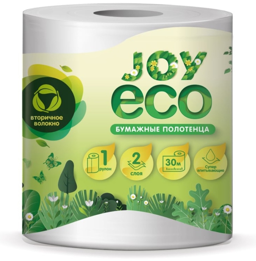 Бумажные полотенца JOY ECO 2-х слойное 1 шт