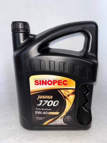 Синтетическое Sinopec JUSTAR J700 5W-40 4 л