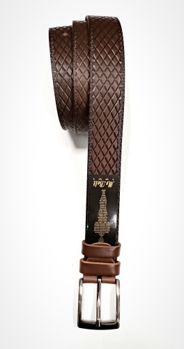 Ремень Mr. Belt натуральная кожа 130 см коричневый