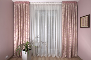 Портьеры Renaissance 200x275 см 2 шт, жаккард, фиолетовый, золотистый